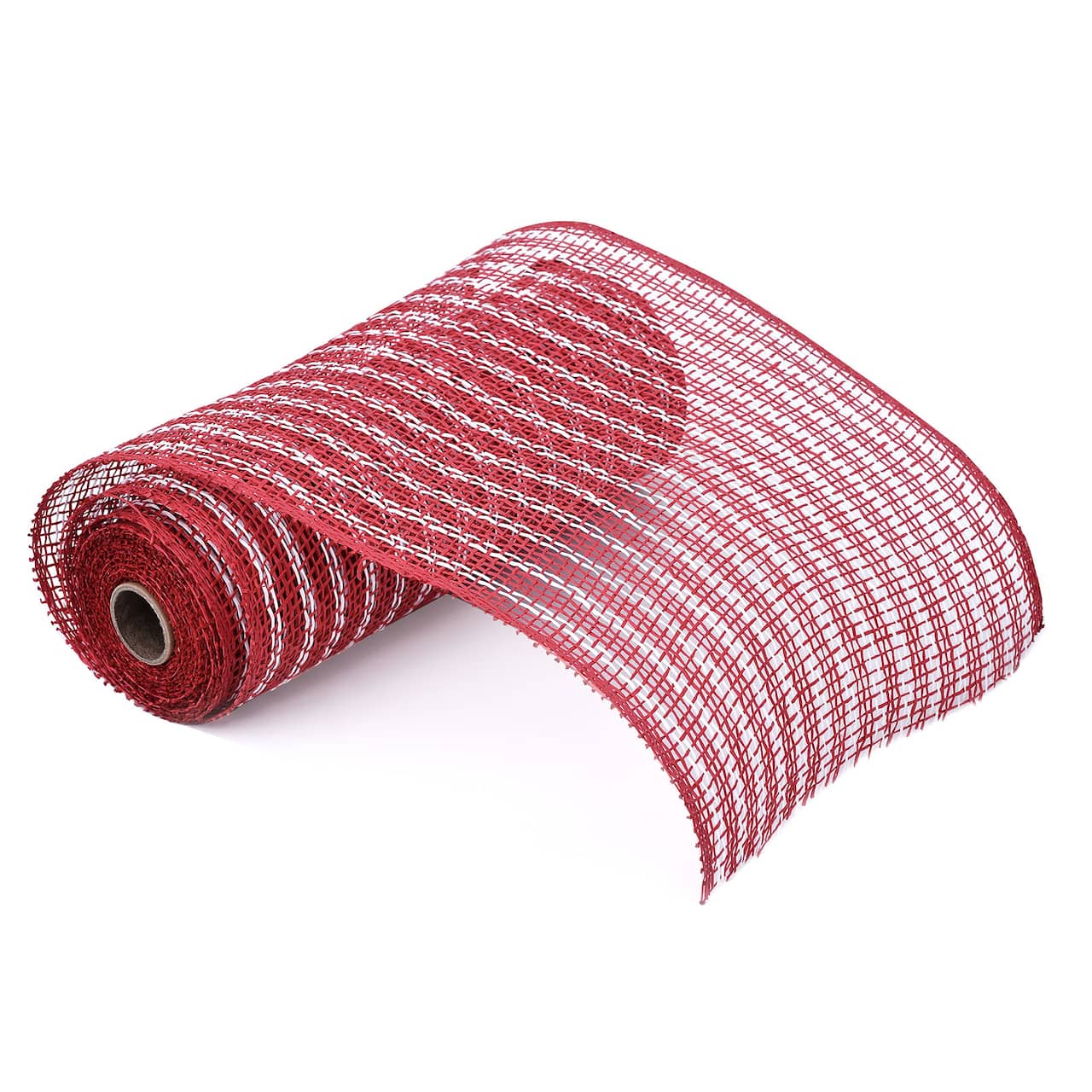 10" x 19ft. White & Red Window Poly Burlap Mesh by Celebrate It™